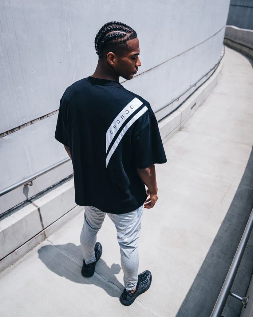 CRONOSクロノス Tシャツ ブラック ショートスリーブ 黒