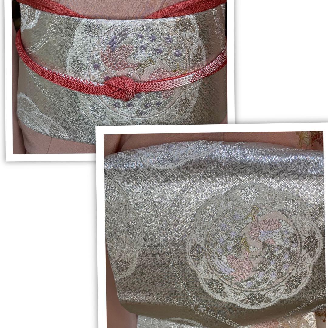 フォーマル4点フルセット 正絹訪問着　袋帯　帯締め帯揚げ