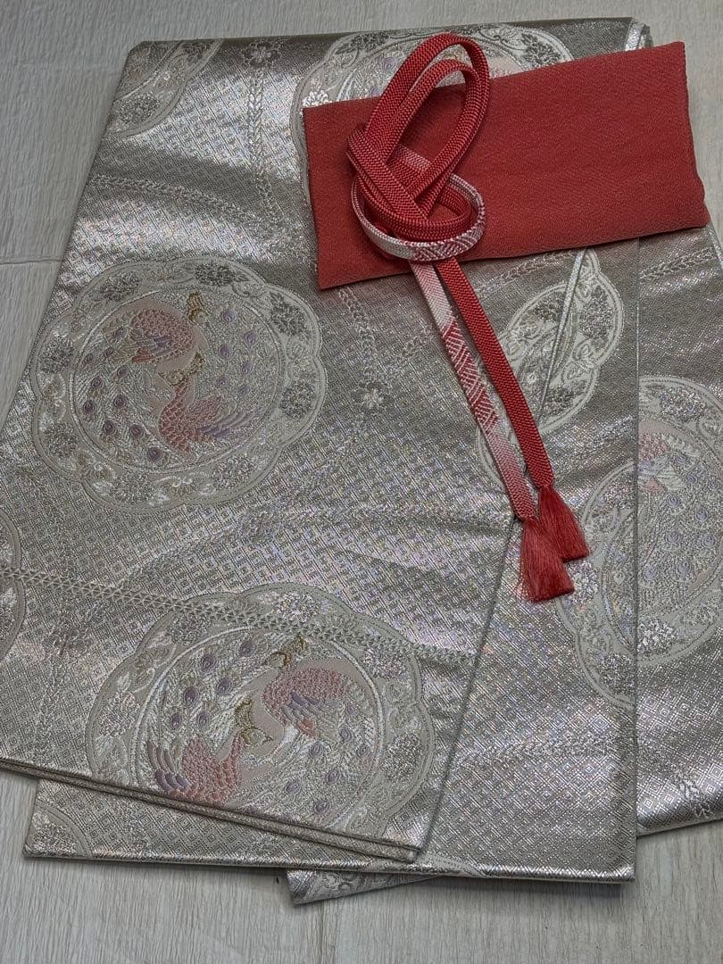 フォーマル4点フルセット 正絹訪問着　袋帯　帯締め帯揚げ