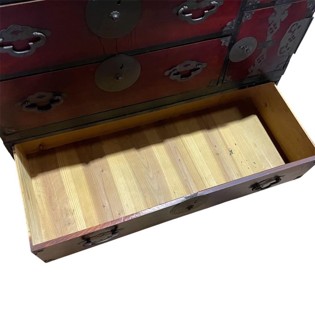 和箪笥 古家具 仙台箪笥 4段6杯 引き出し箪笥 和製アンティーク 昭和レトロ