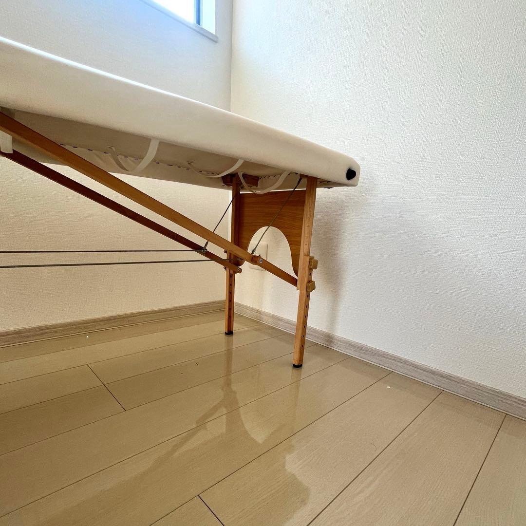 【格安】エステ/整体用　施術ベッド(折りたたみ式)&施術イスセット