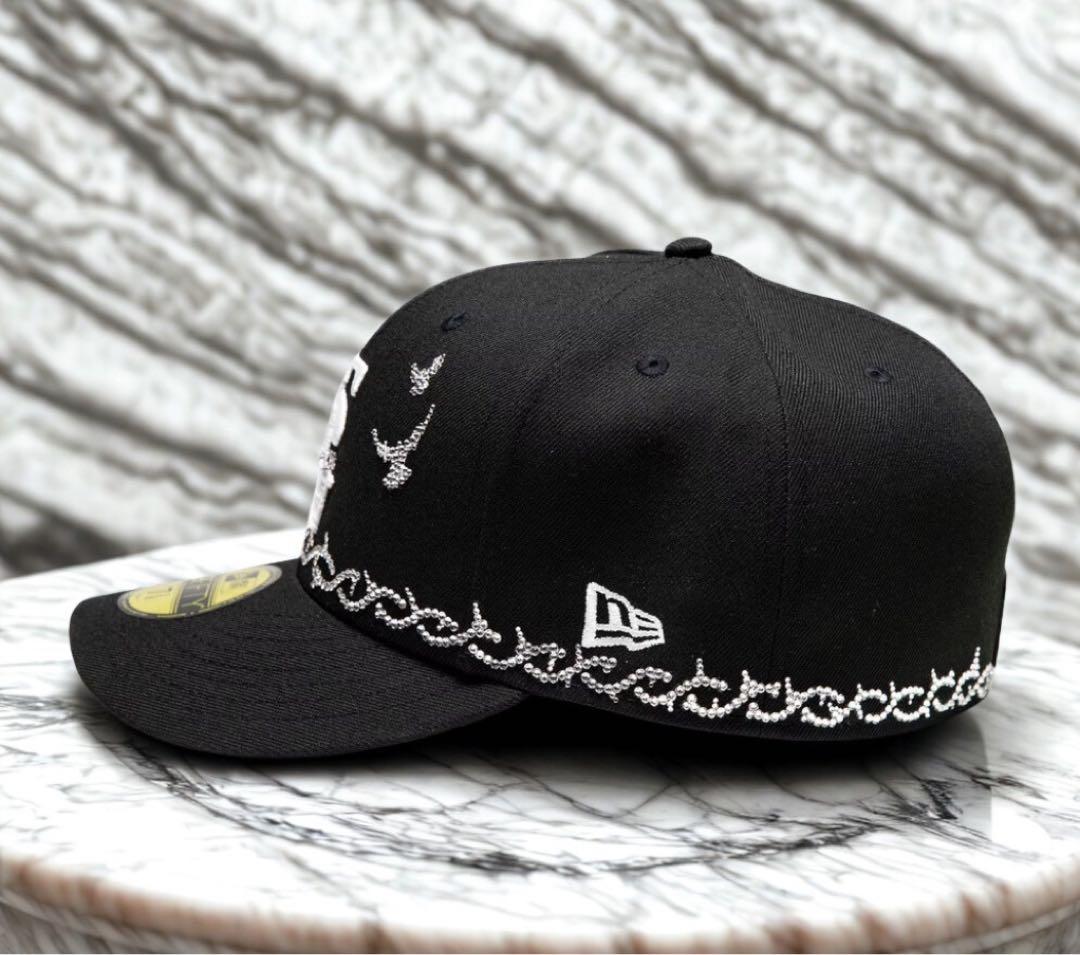 【新品】【一点物】【スワロフスキー】　　　　　　　ロゴ変更可能 　 デコキャップ