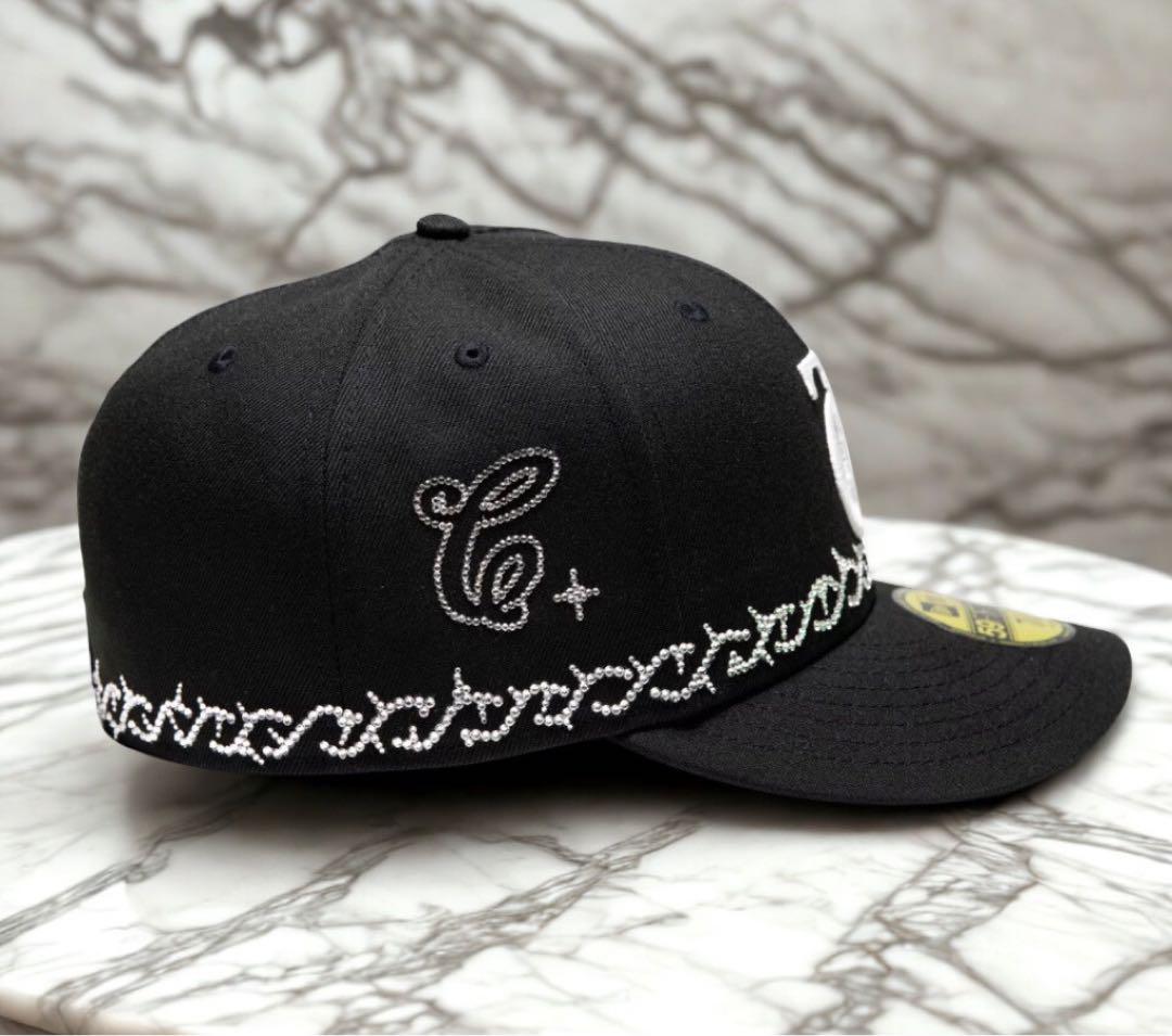 【新品】【一点物】【スワロフスキー】　　　　　　　ロゴ変更可能 　 デコキャップ