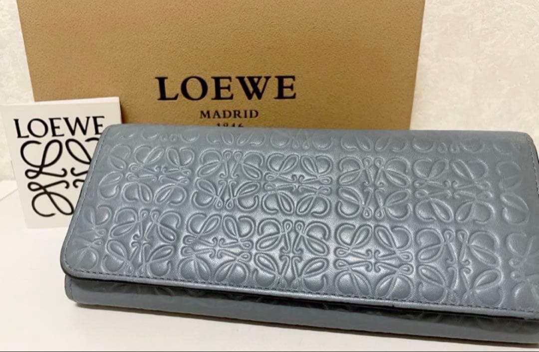 最終価格　LOEWE リピートアナグラム 長財布