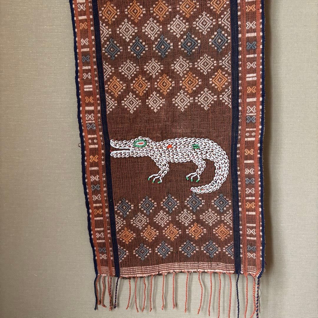 アニマル　手織り　ジェルワーク　タペストリー