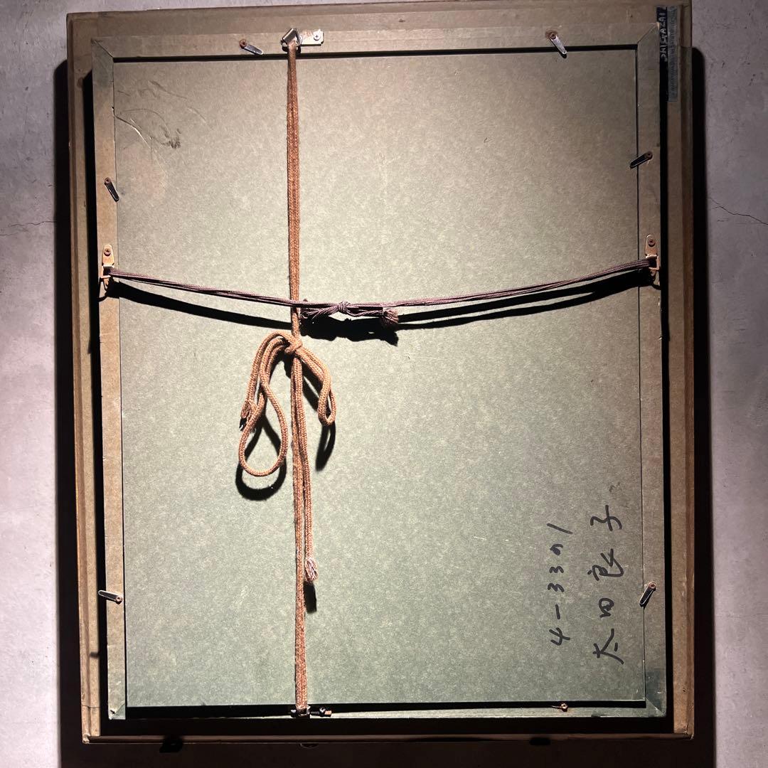 他の人発送×肉筆画　【少女】　直筆サインあり　写実画