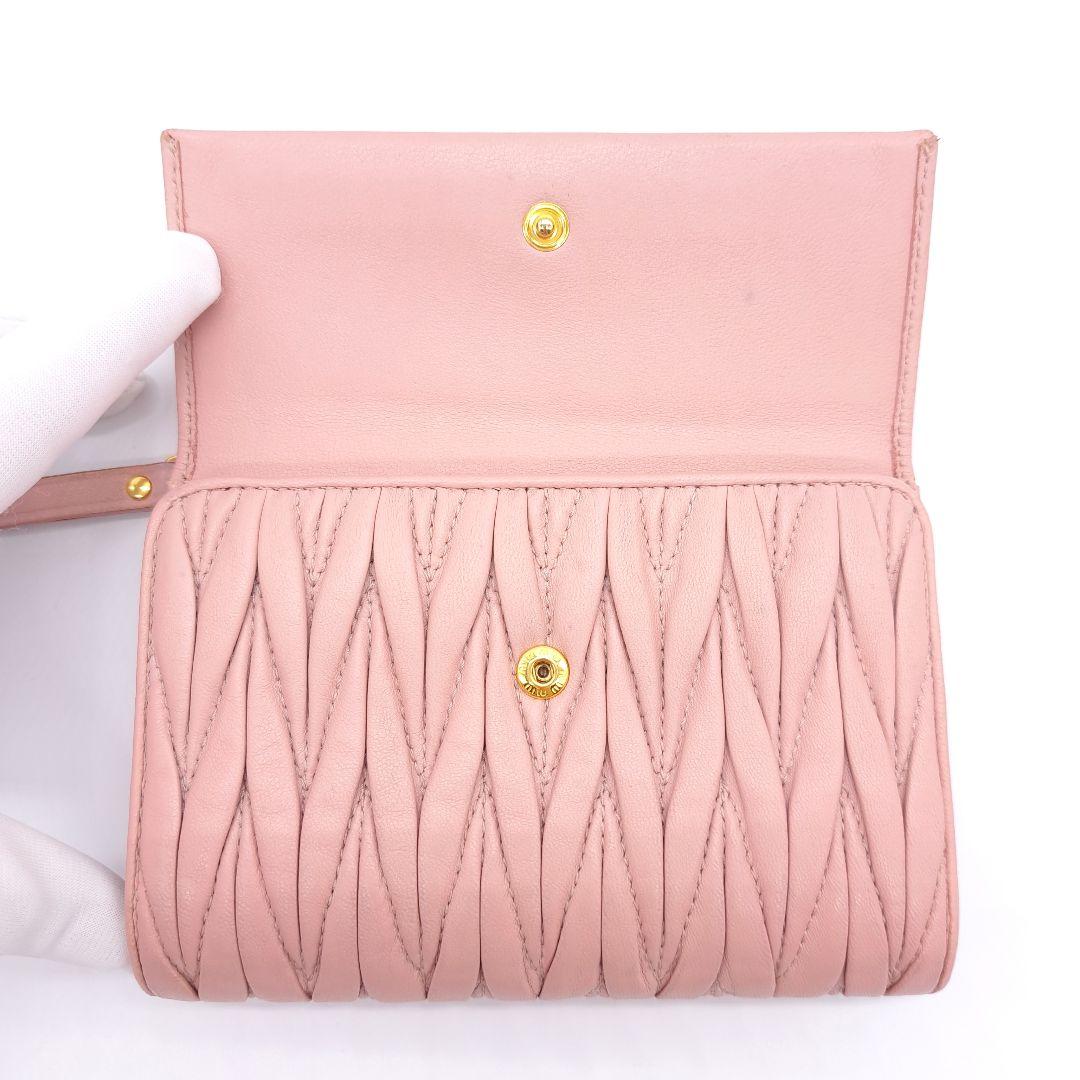 miu miu ミュウミュウ マテラッセ 二つ折り 財布 ORCHIDEA