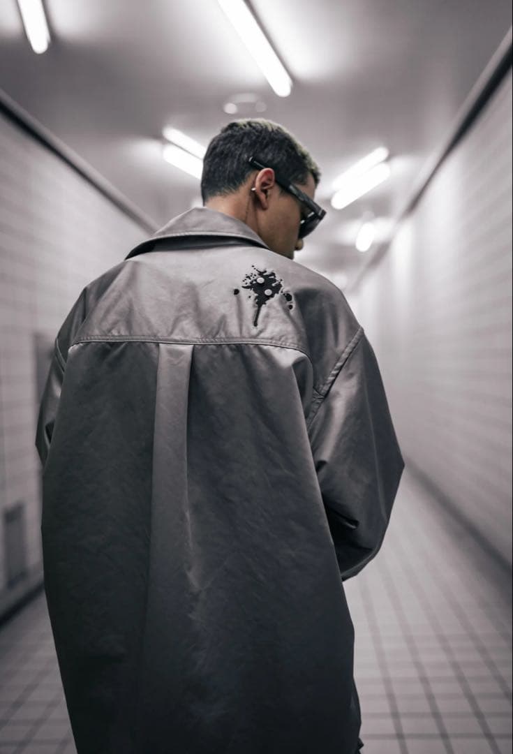 CVTVLIST カタリスト　コーチジャケット　フェイクレザージャケット　グレー