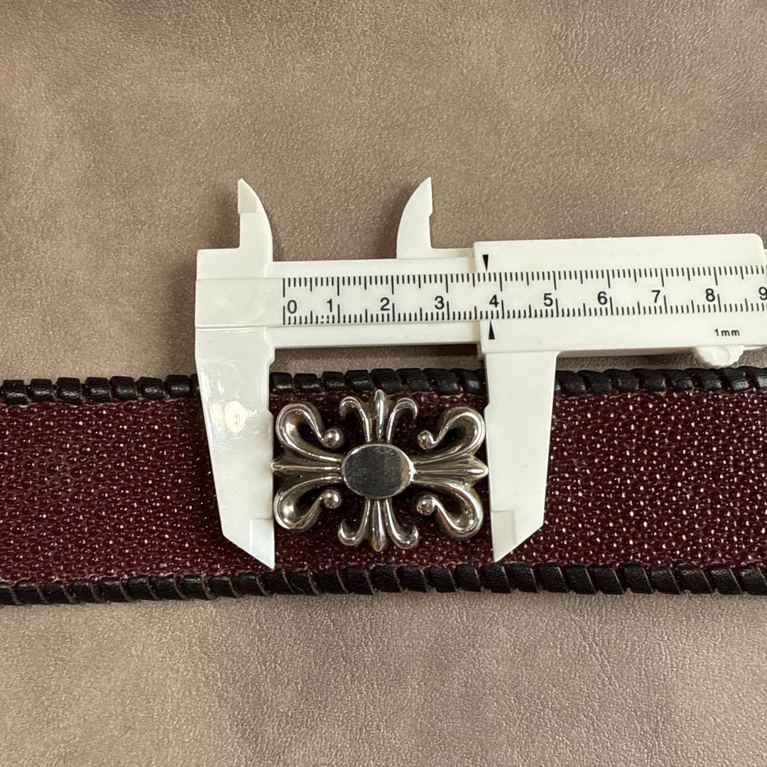 A&G エーアンドジー レザーブレスレット シルバー クロスモチーフ