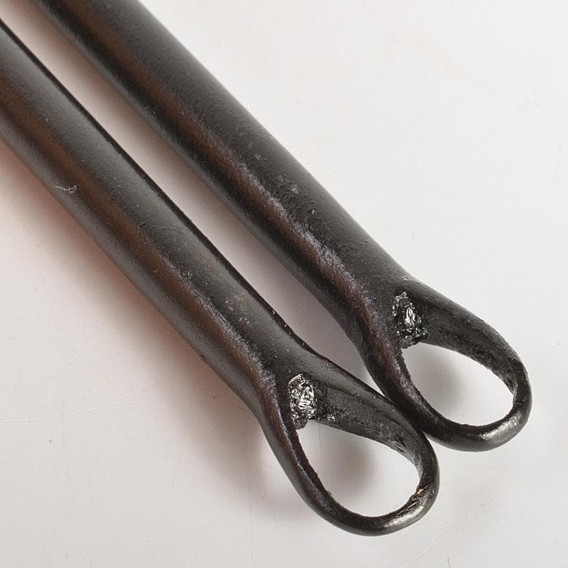 茶道具　御釜師　十二代　加藤忠三郎作　鉄製　美津火箸　共箱　C　6211