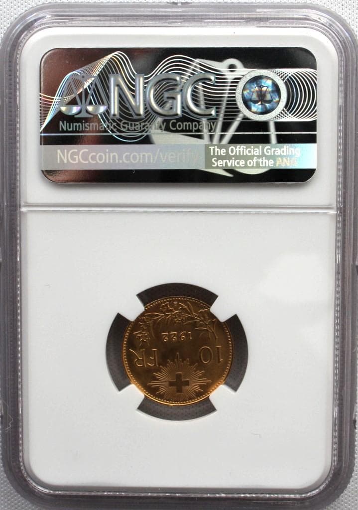 まやさん…！専用　1922年 スイス ブレネリ10フラン 金貨 NGC MS64