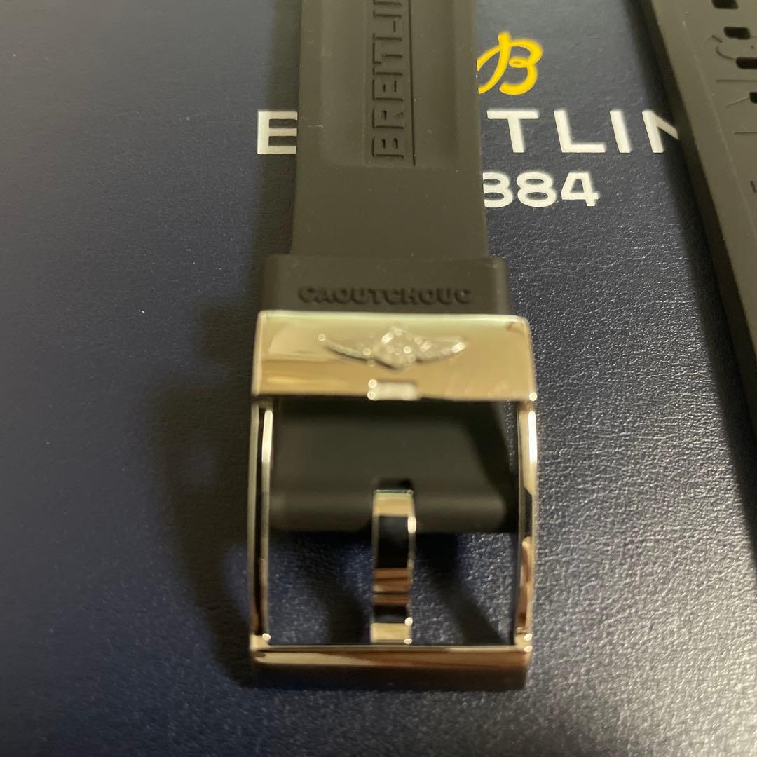 BREITLING ブラック ラバーベルト　サイズ22