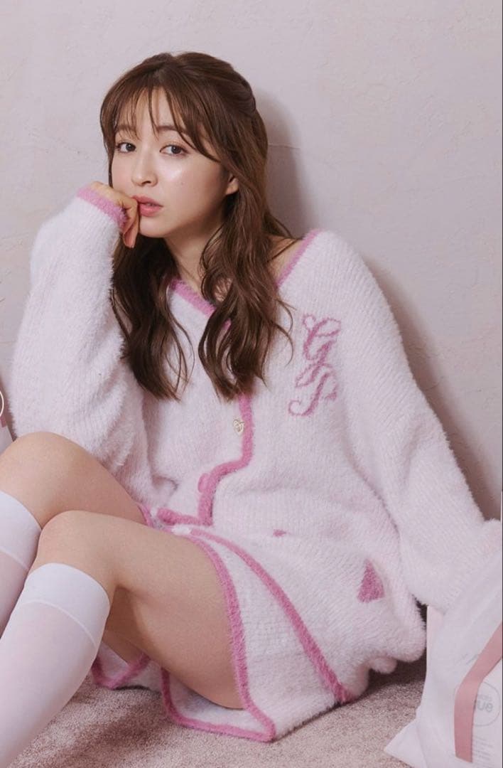 ジェラピケ　ラメフェザーカーディガン & ラメフェザーショートパンツ　2点セット