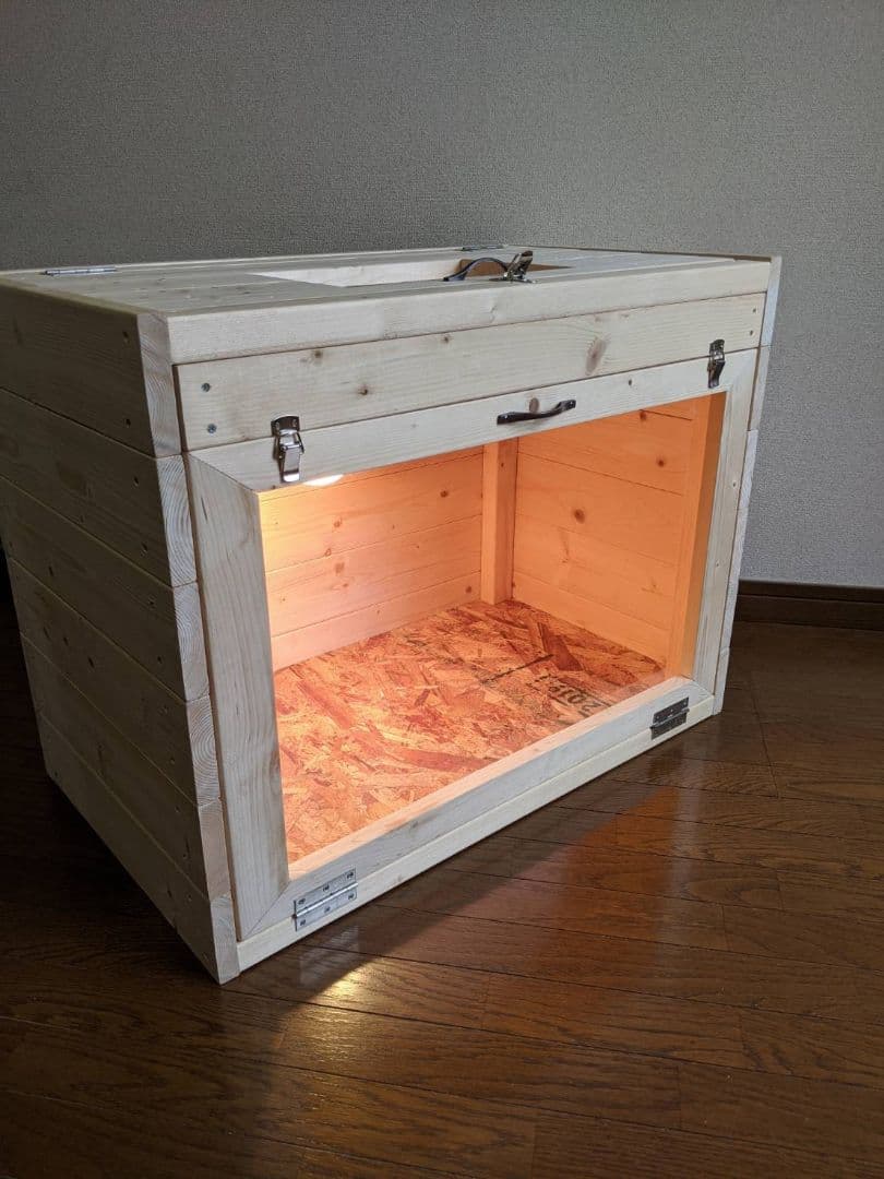 送料込み 爬虫類ケージ　小動物ケージ　木製ケージ　飼育