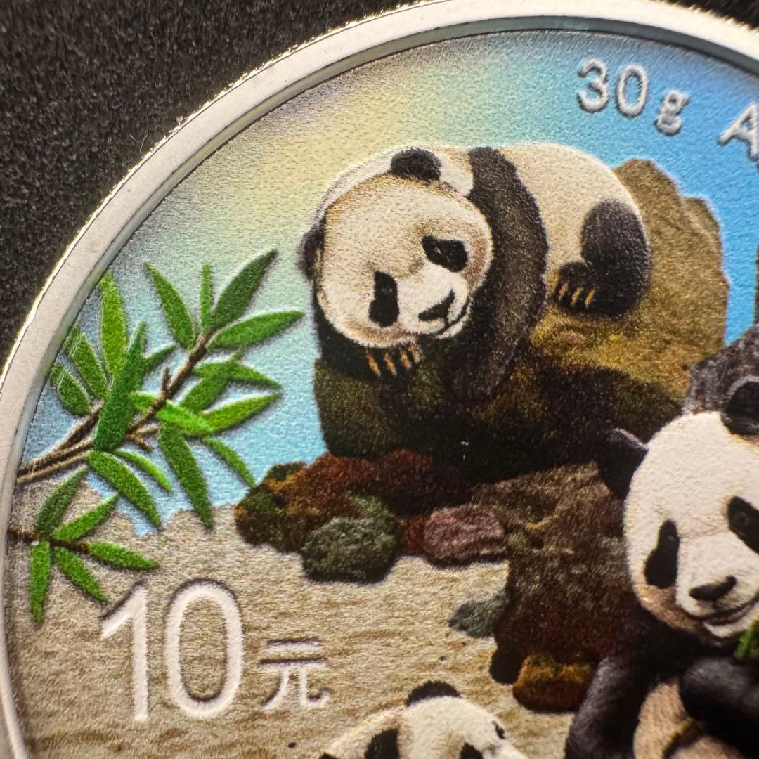中国 パンダ 銀貨 2025年超最新 純銀 カラー特別版 観賞用ケース入り