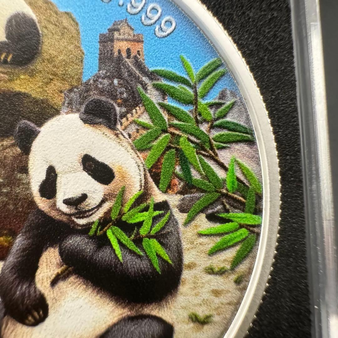 中国 パンダ 銀貨 2025年超最新 純銀 カラー特別版 観賞用ケース入り