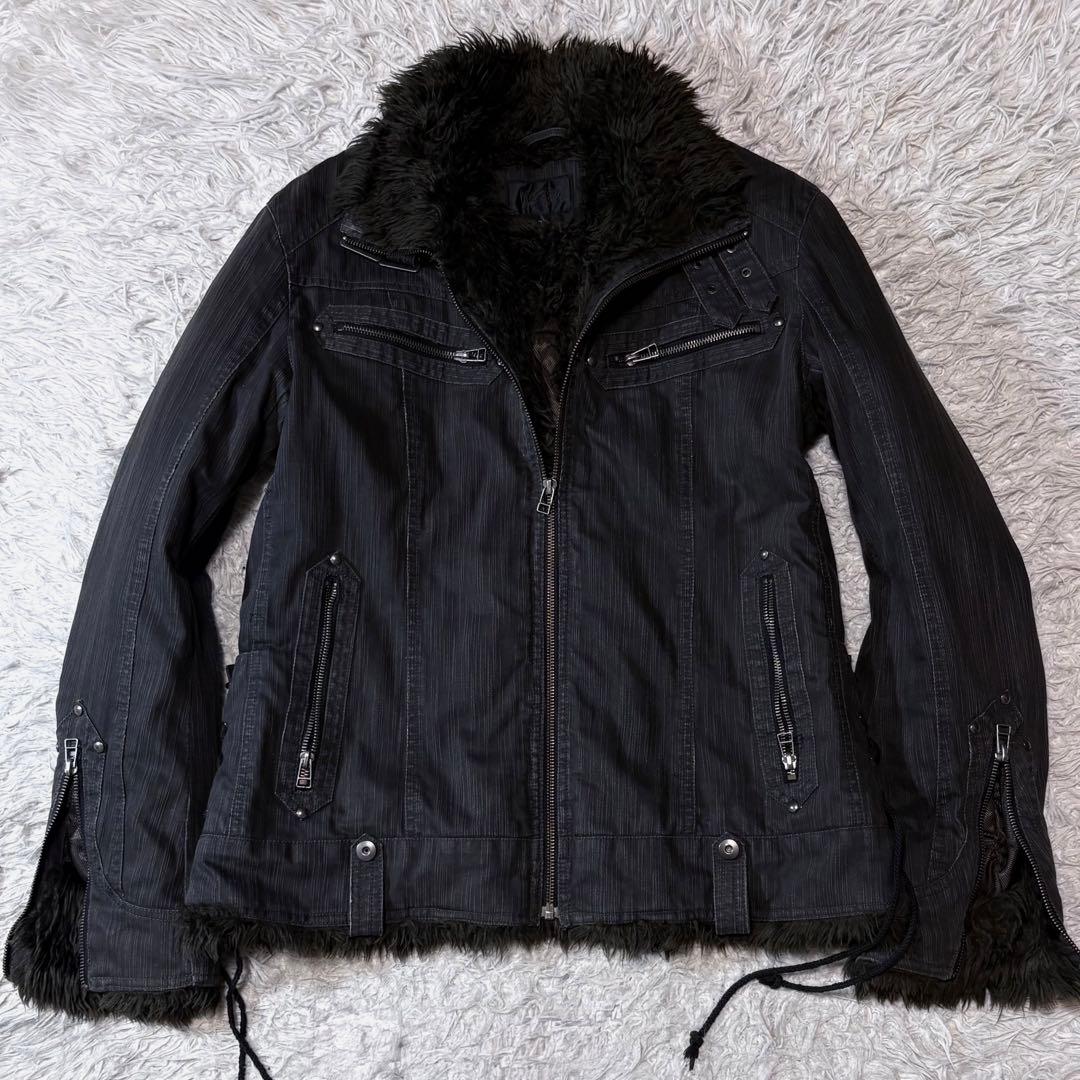 ジャケット・アウター 00s grunge far riders jacket y2k