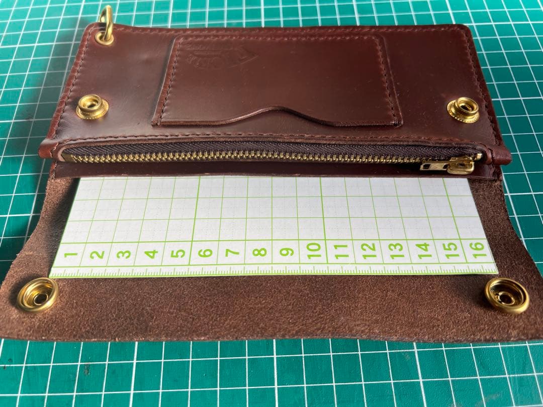 クロムエクセル　トラッカーウォレット　革　ハンドメイド