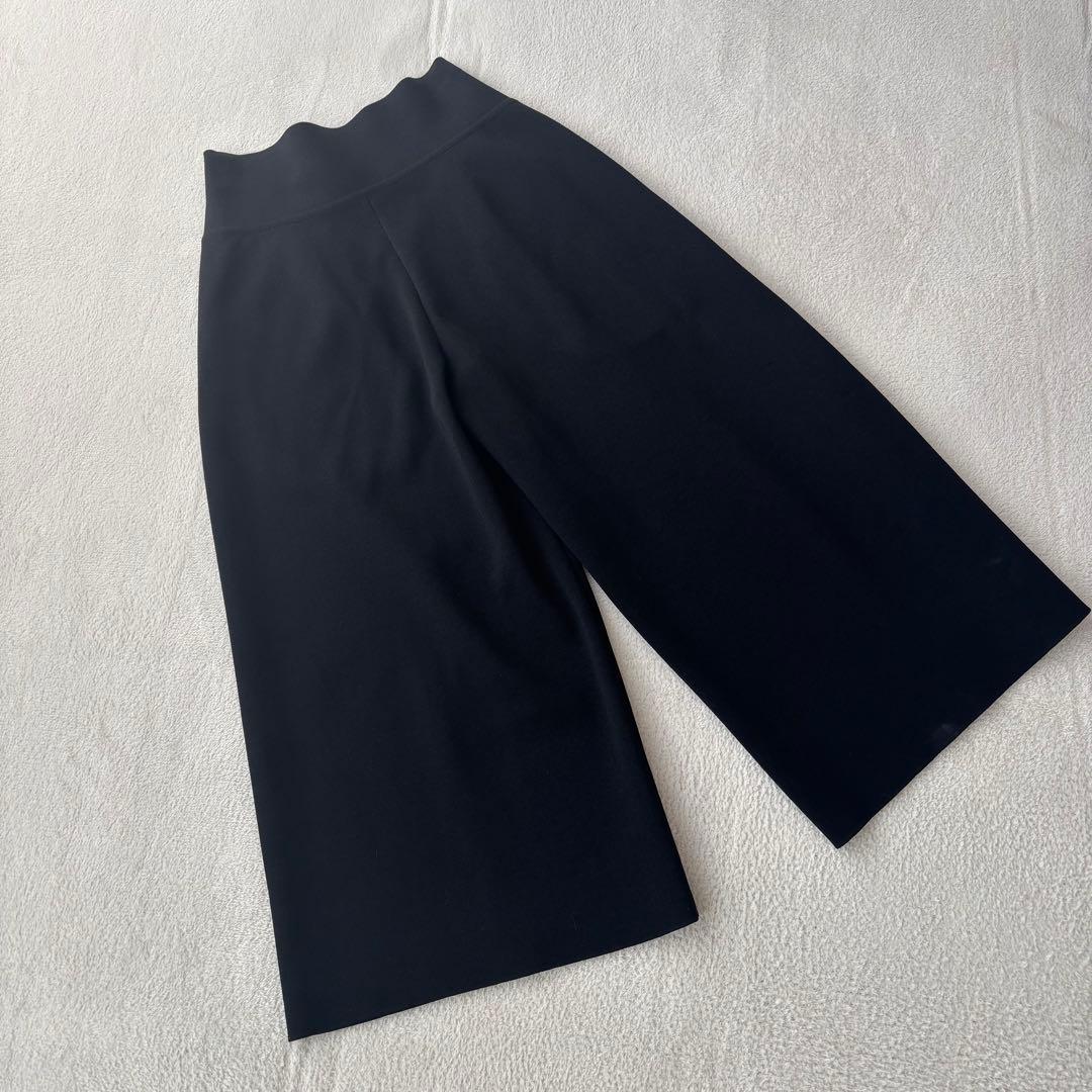 美品　FOXEY NEWYORK ニットパンツ　ワイド　ガウチョ　38 黒