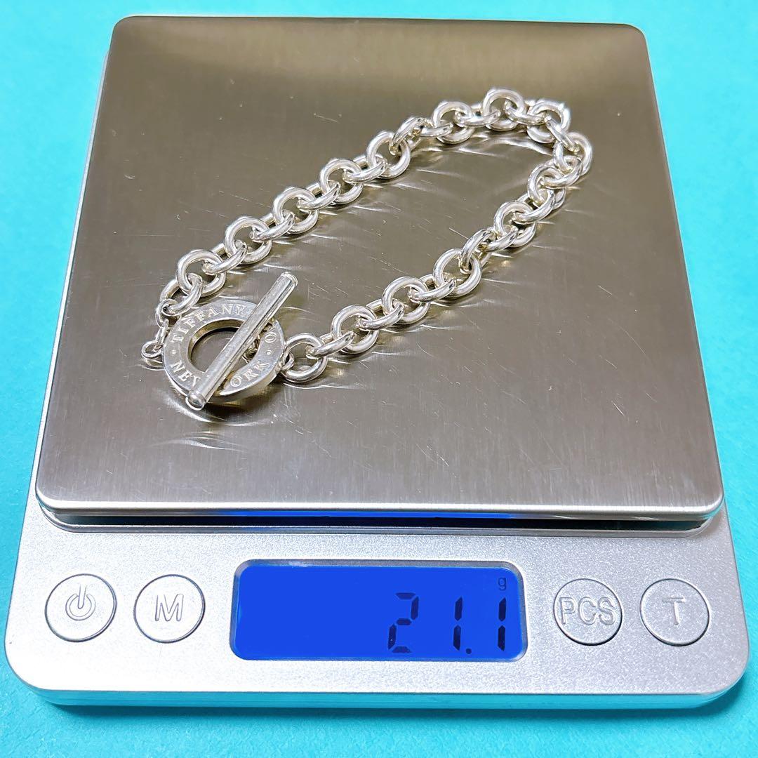 【美品】19.5cm ティファニー サークル トグル ブレスレット SV925