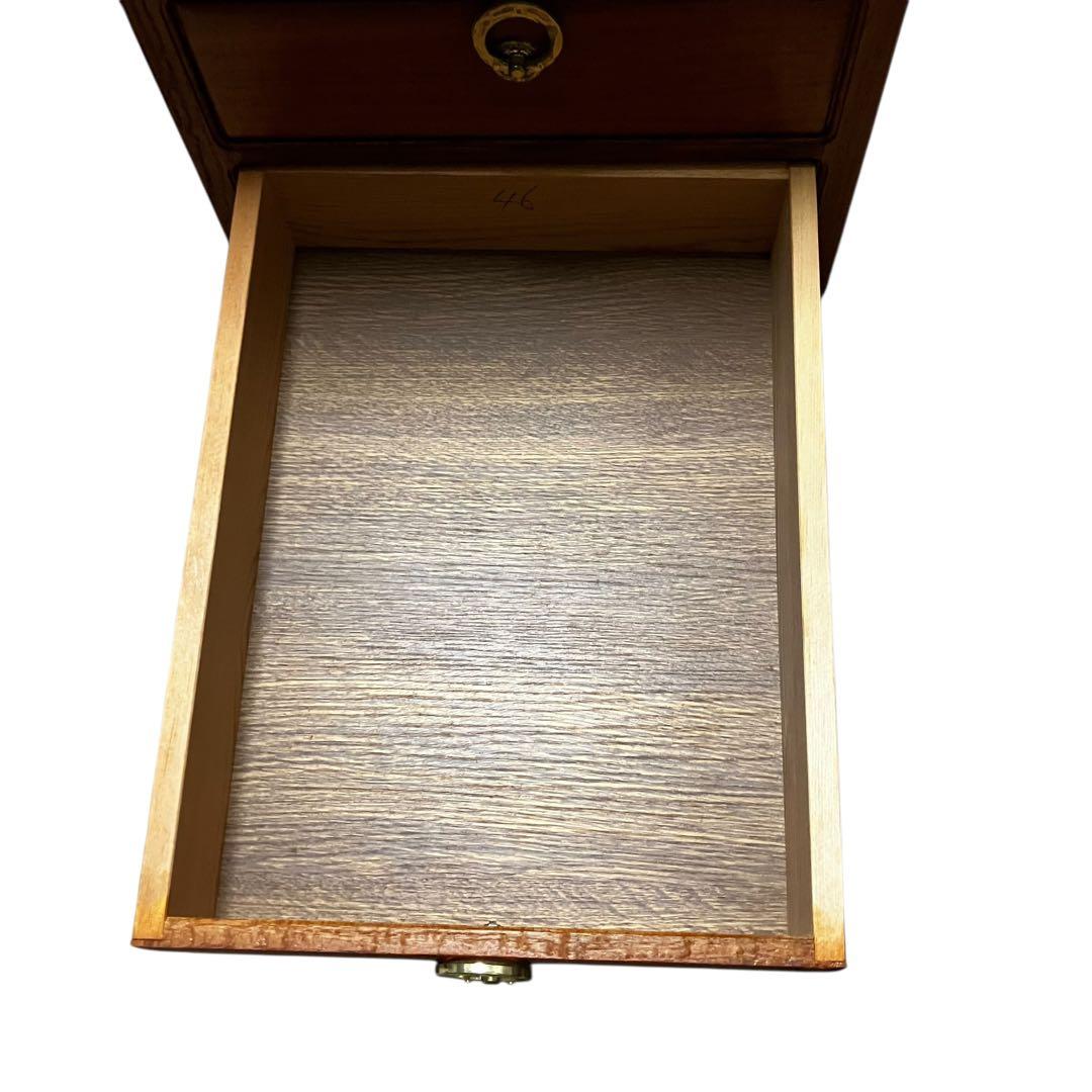 アンティーク調 5段チェスト 木製 引き出し収納 コンパクト