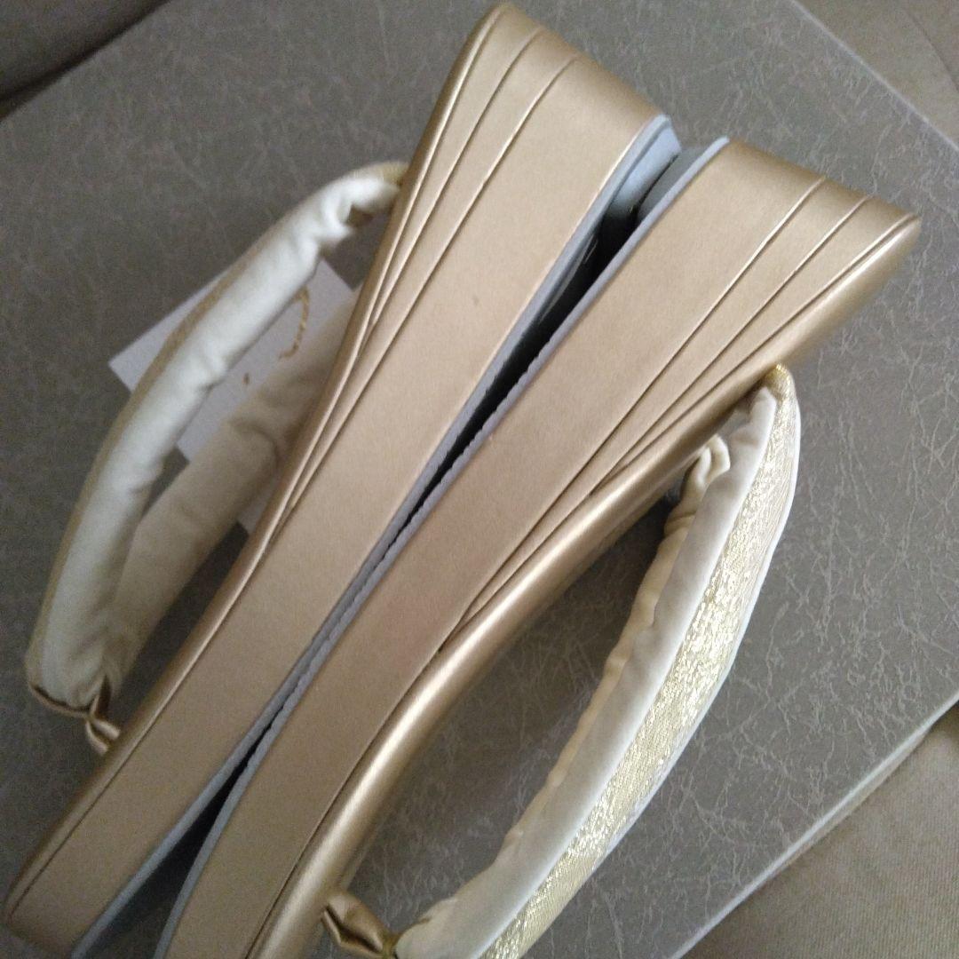 ハンドバッグとゴールド草履セットMサイズ