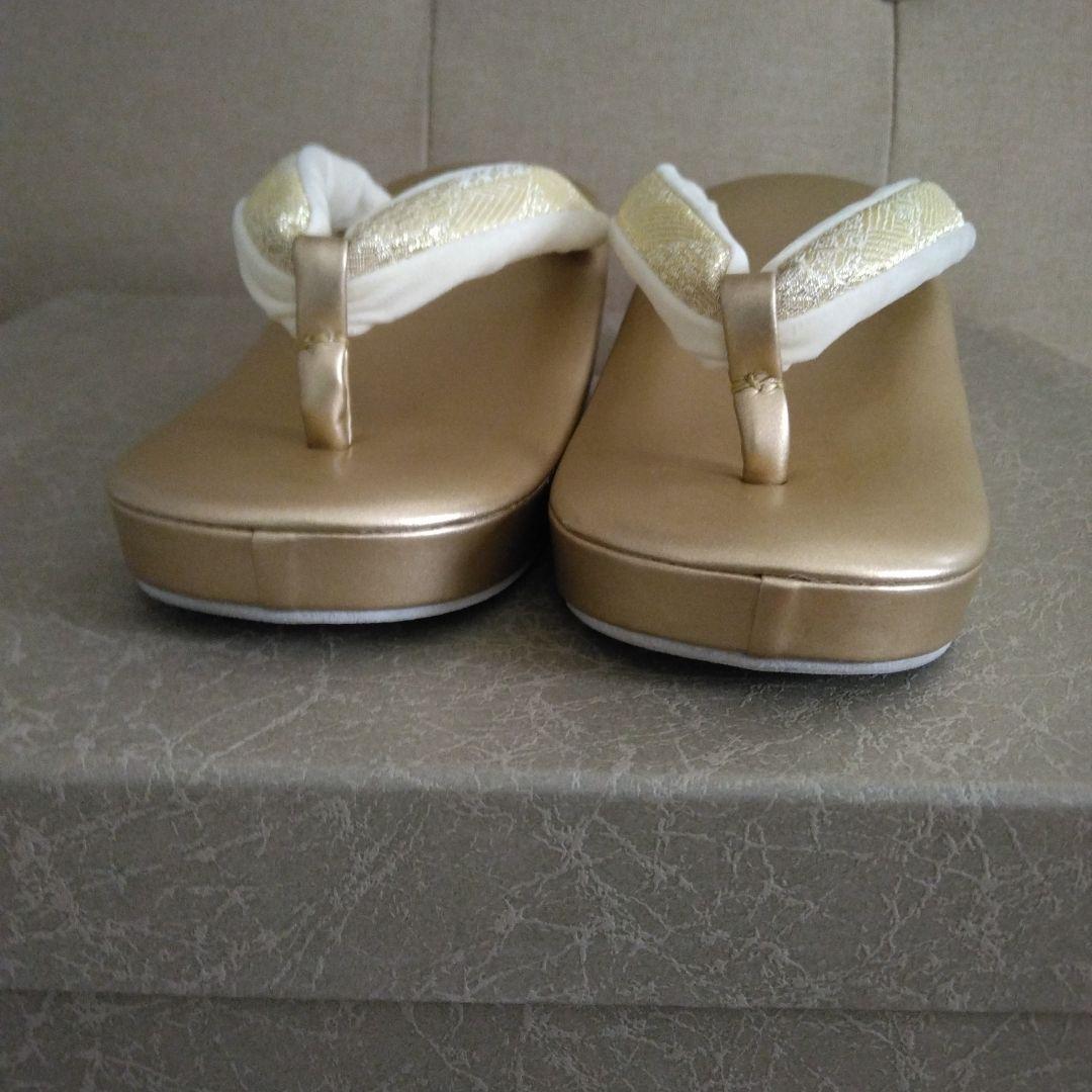 ハンドバッグとゴールド草履セットMサイズ