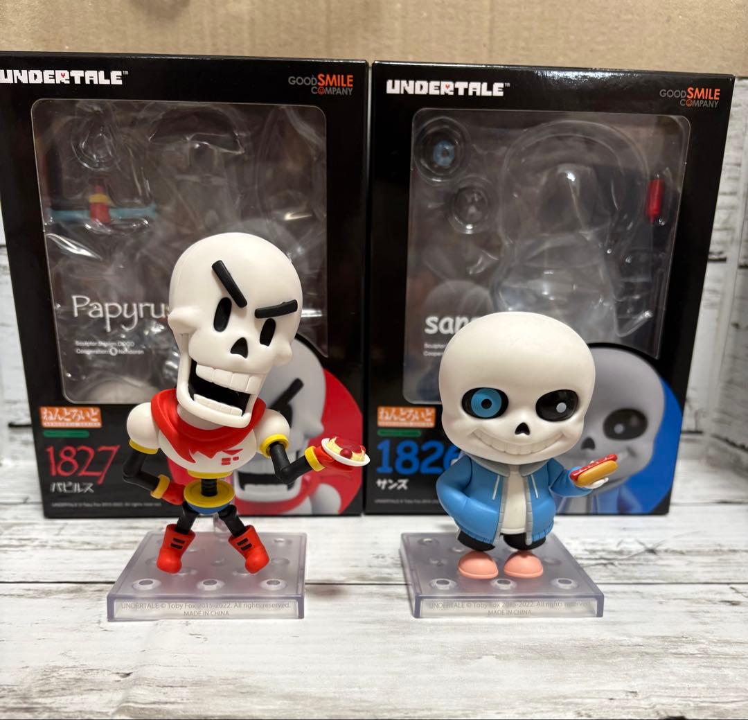 アンダーテール　UNDERTALE ねんどろいど　セット　サンズ　パピルス