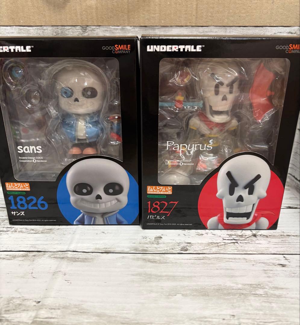 アンダーテール　UNDERTALE ねんどろいど　セット　サンズ　パピルス
