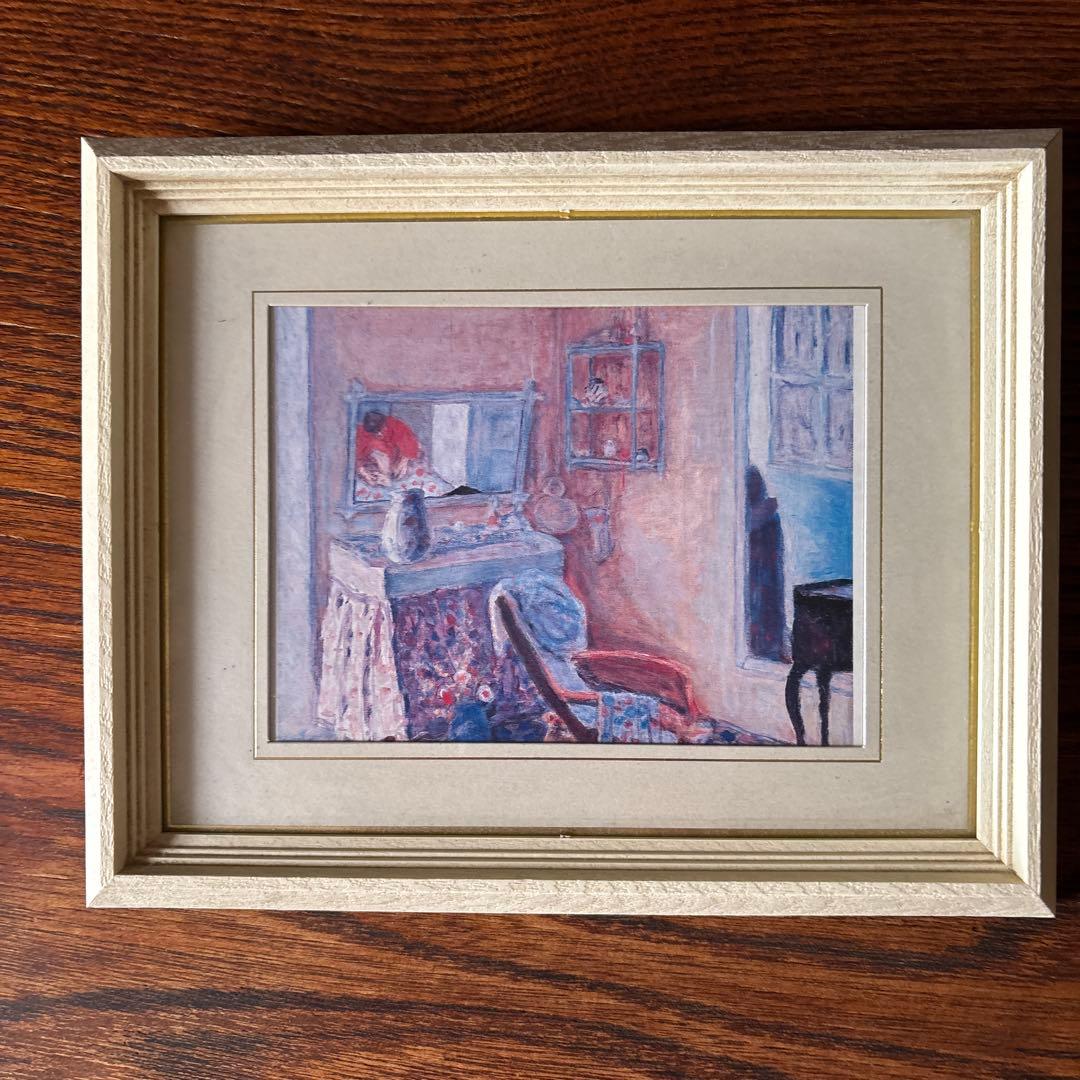 室内の静物画 油彩 白色フレーム