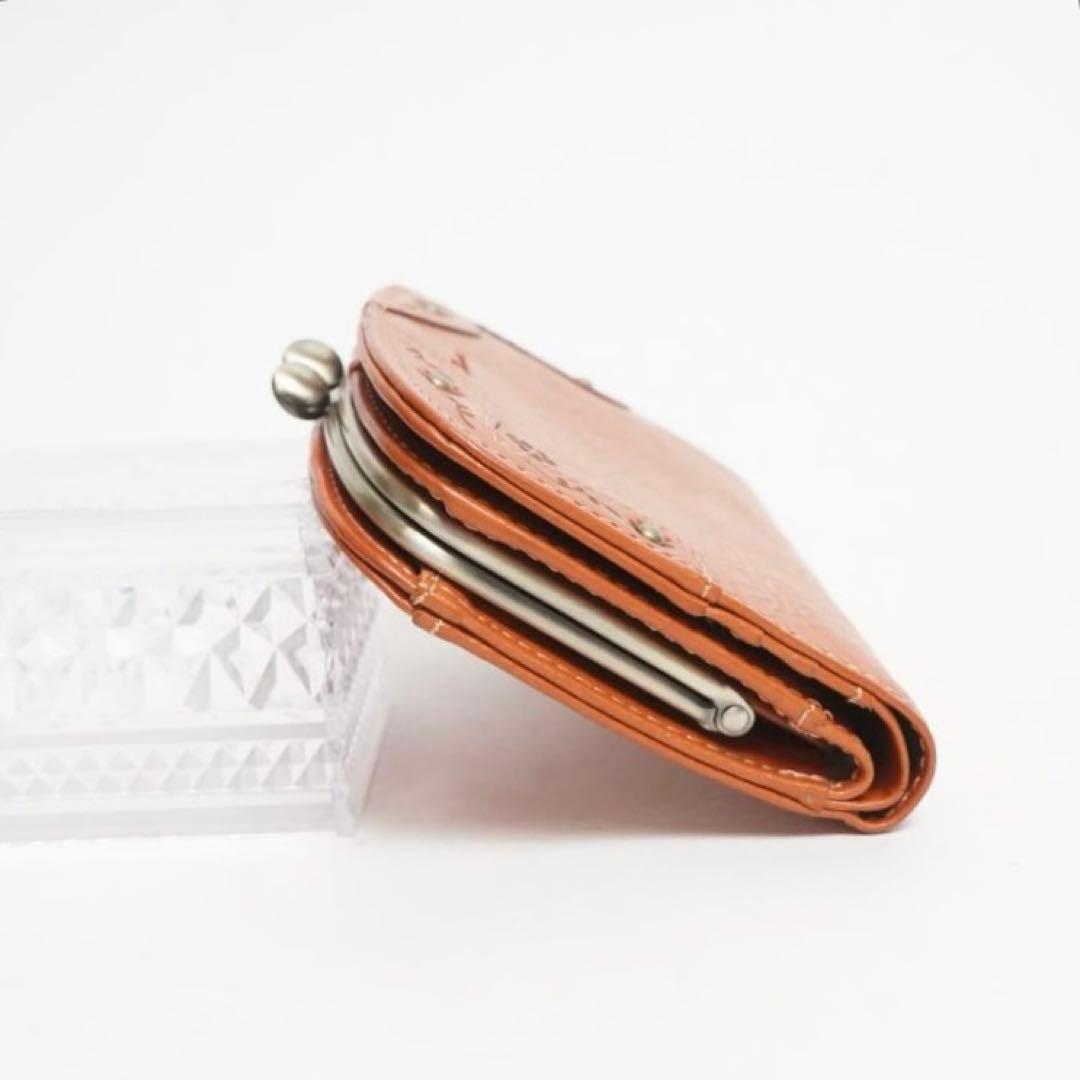 【未使用級】ダコタ 小銭入れ付き二つ折り財布 レザー がま口 マーゴット