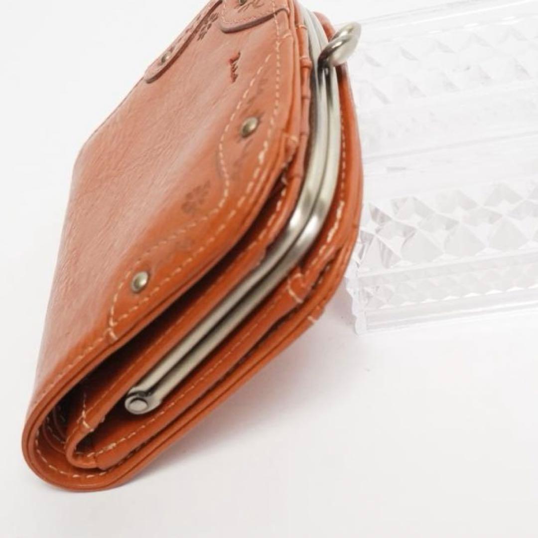 【未使用級】ダコタ 小銭入れ付き二つ折り財布 レザー がま口 マーゴット