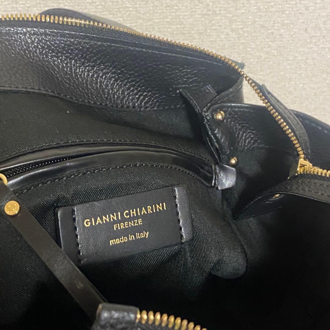 【美品】GIANNI CHIARINI オリガミ M 2wayバッグ 黒