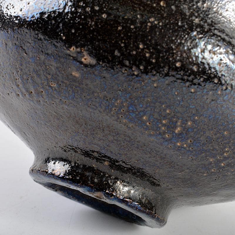 茶道具　楽吉左衛門　黒楽茶碗　堀内流五世　不識斎極め箱　D　R5963