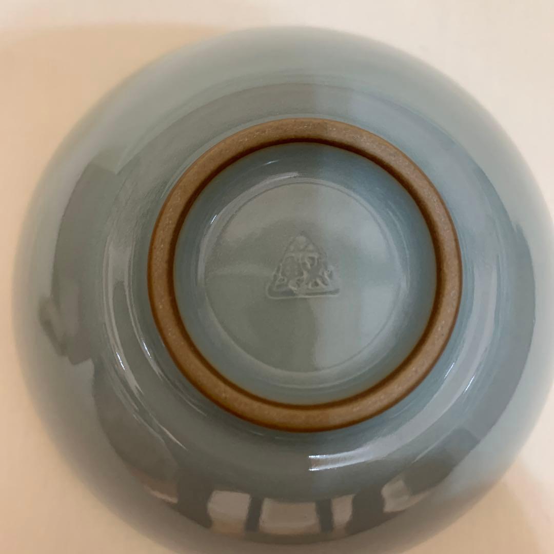 四代　諏訪蘇山　青瓷天目茶盌　銘　照心