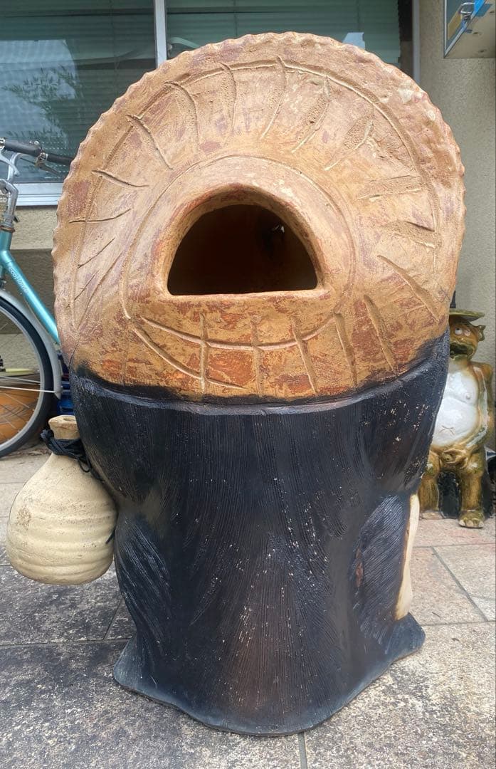 大型たぬき置物（高さ85cm）信楽焼　工芸品　縁起物　骨董品　直接引取何