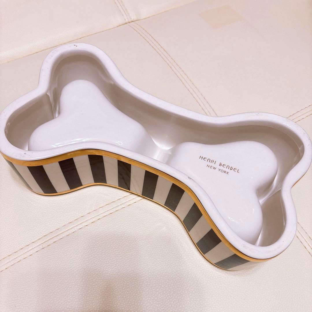 【新品未使用】Henri Bendel 骨型犬用食器セット 紙袋付き