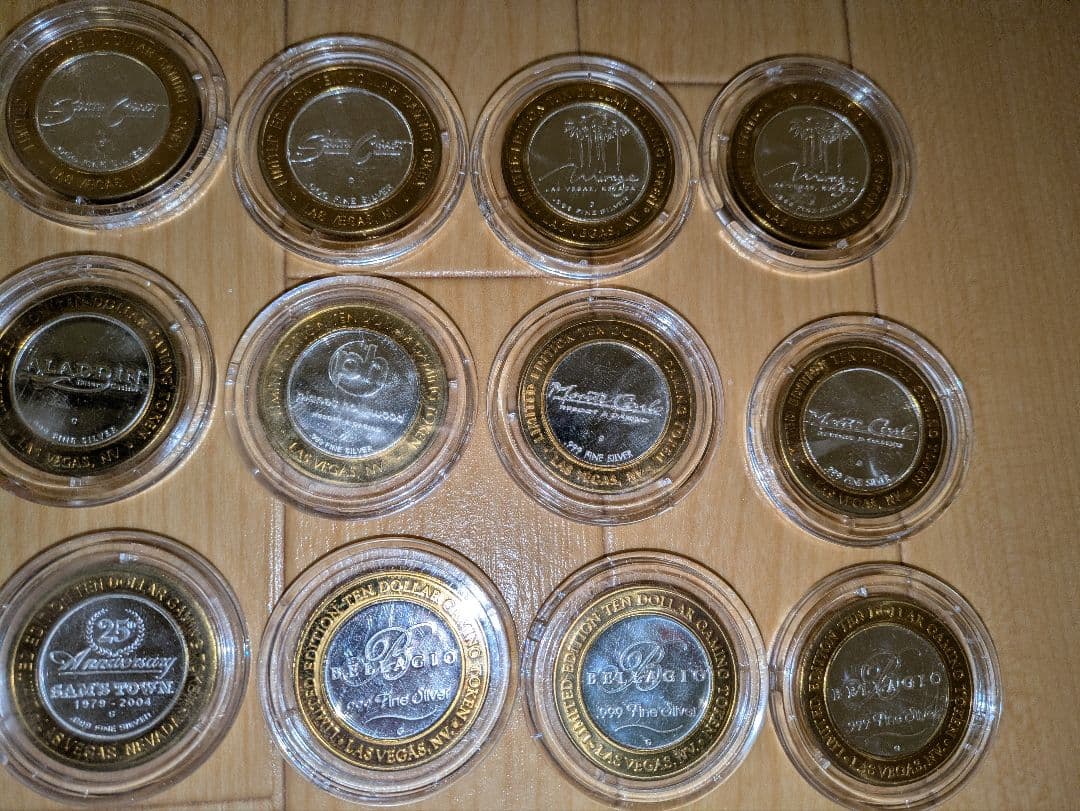 ラスベガス　カジノホテル　ゲーミングトークン　メダルケース入り　LASVegas