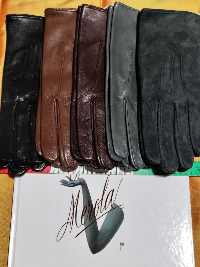 今季 メローラ ナッパタン茶色 ライニングなし 革手袋 グローブ MEROLA