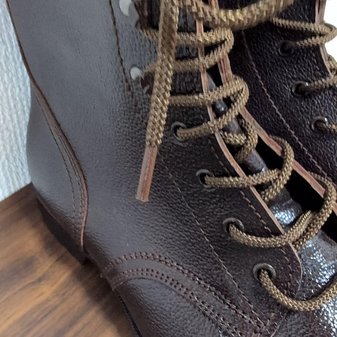 レア　陸上自衛隊　旧型半長靴　茶色　26.5センチ　ミリタリーブーツ　美品