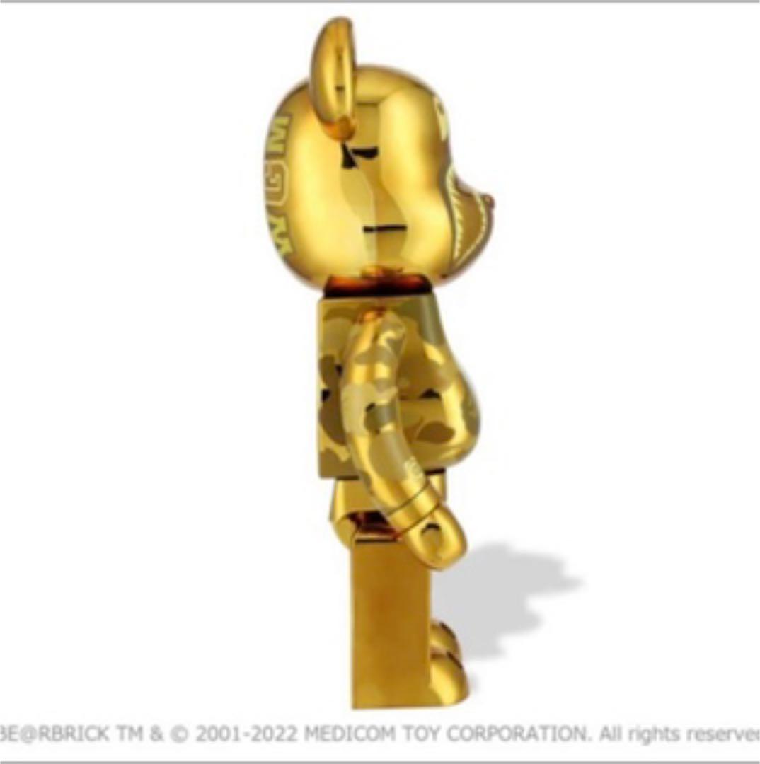 新品 ABC CAMO SHARK BE@RBRICK 1000% GOLD