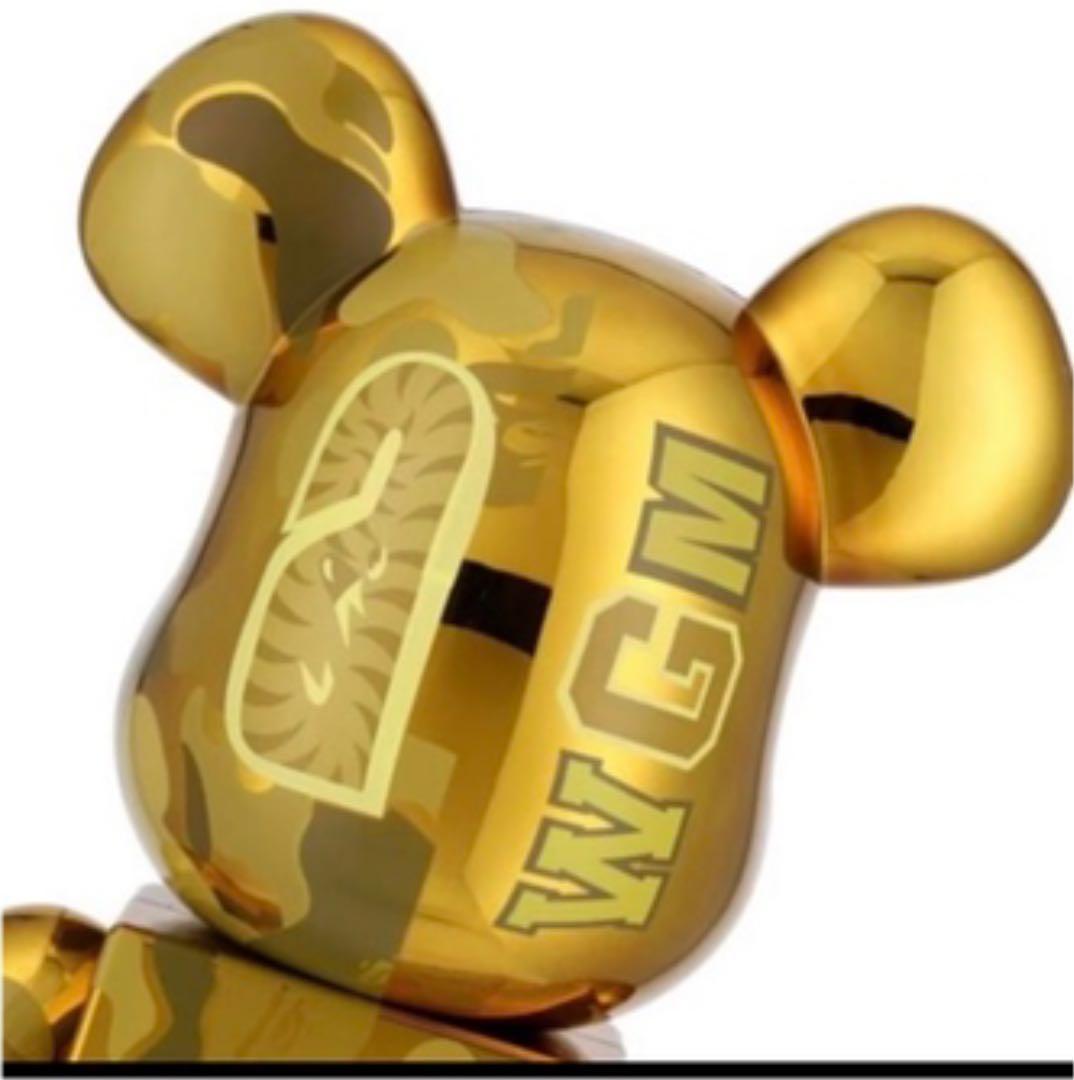 新品 ABC CAMO SHARK BE@RBRICK 1000% GOLD