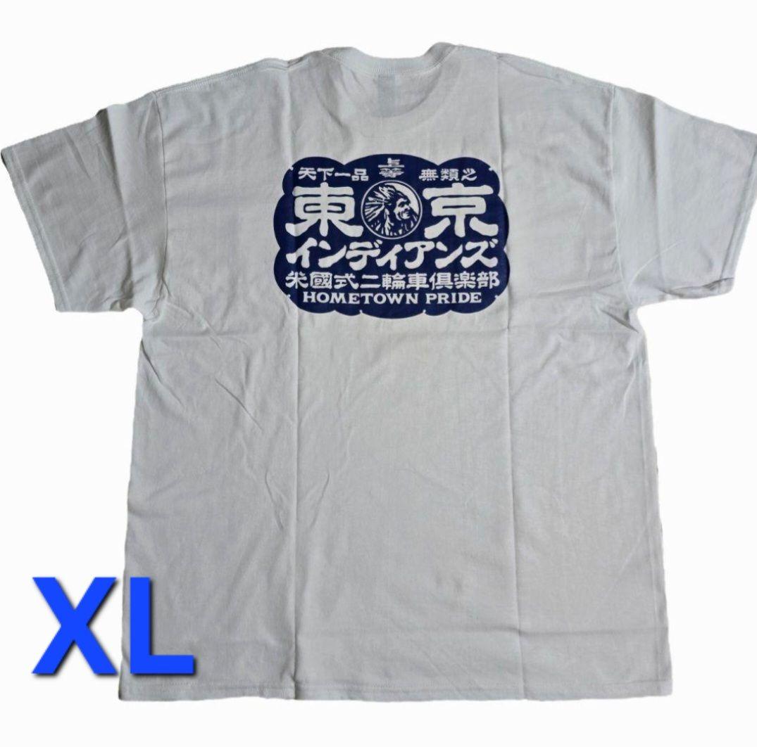 漢字ロゴ TimcInc 京都限定 東京インディアンズ Tシャツ XL ブルー