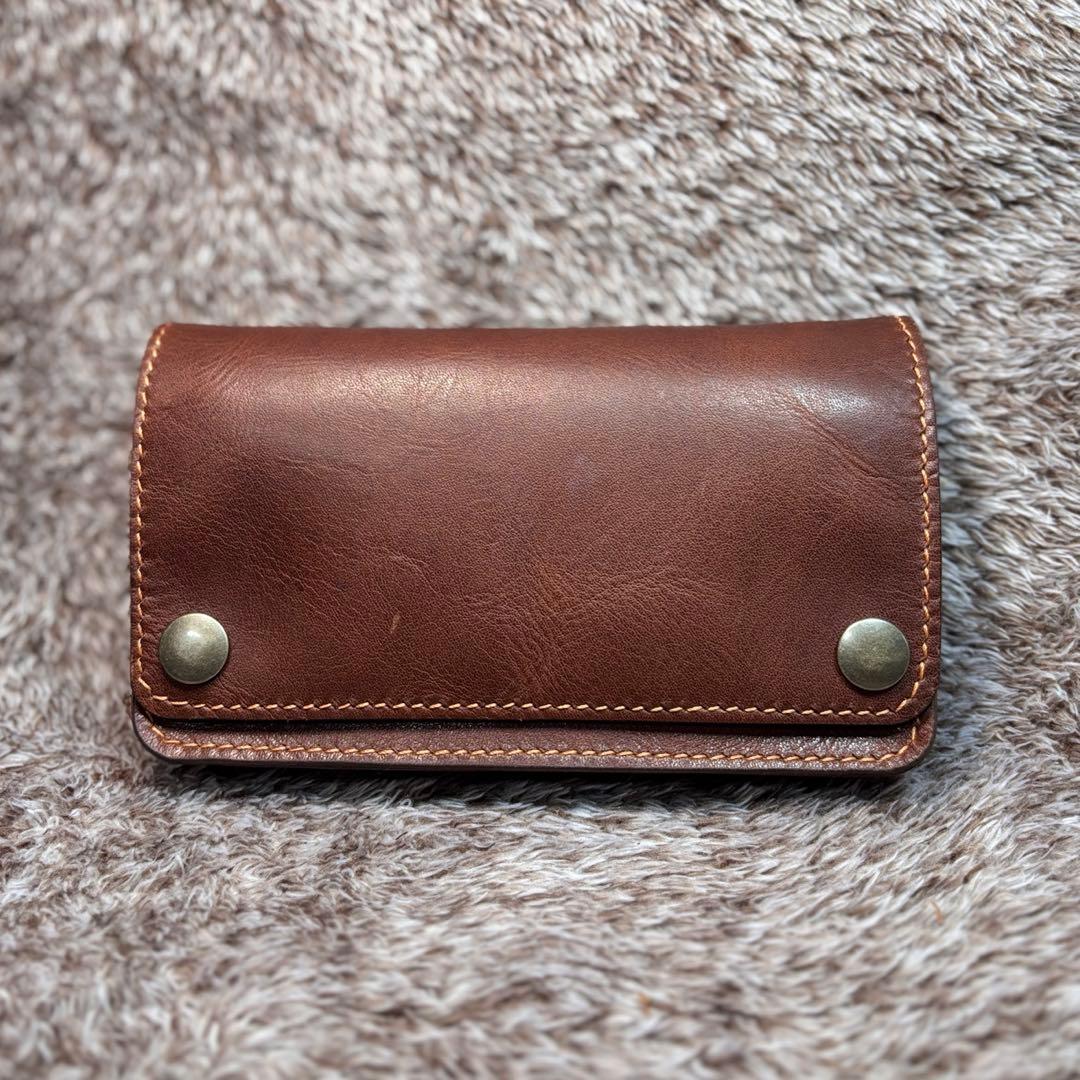 ◎至福の一服を楽しむための二つ折りオイルヌメ革シャグポーチ◎