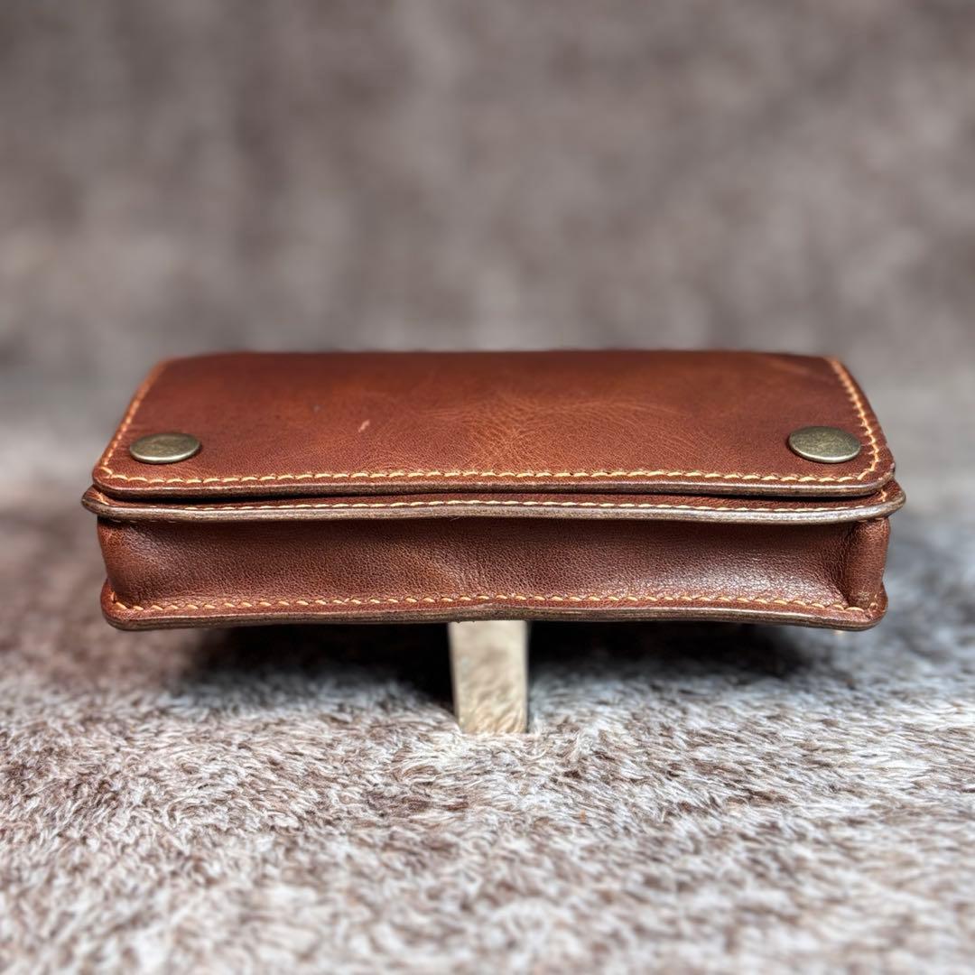 ◎至福の一服を楽しむための二つ折りオイルヌメ革シャグポーチ◎