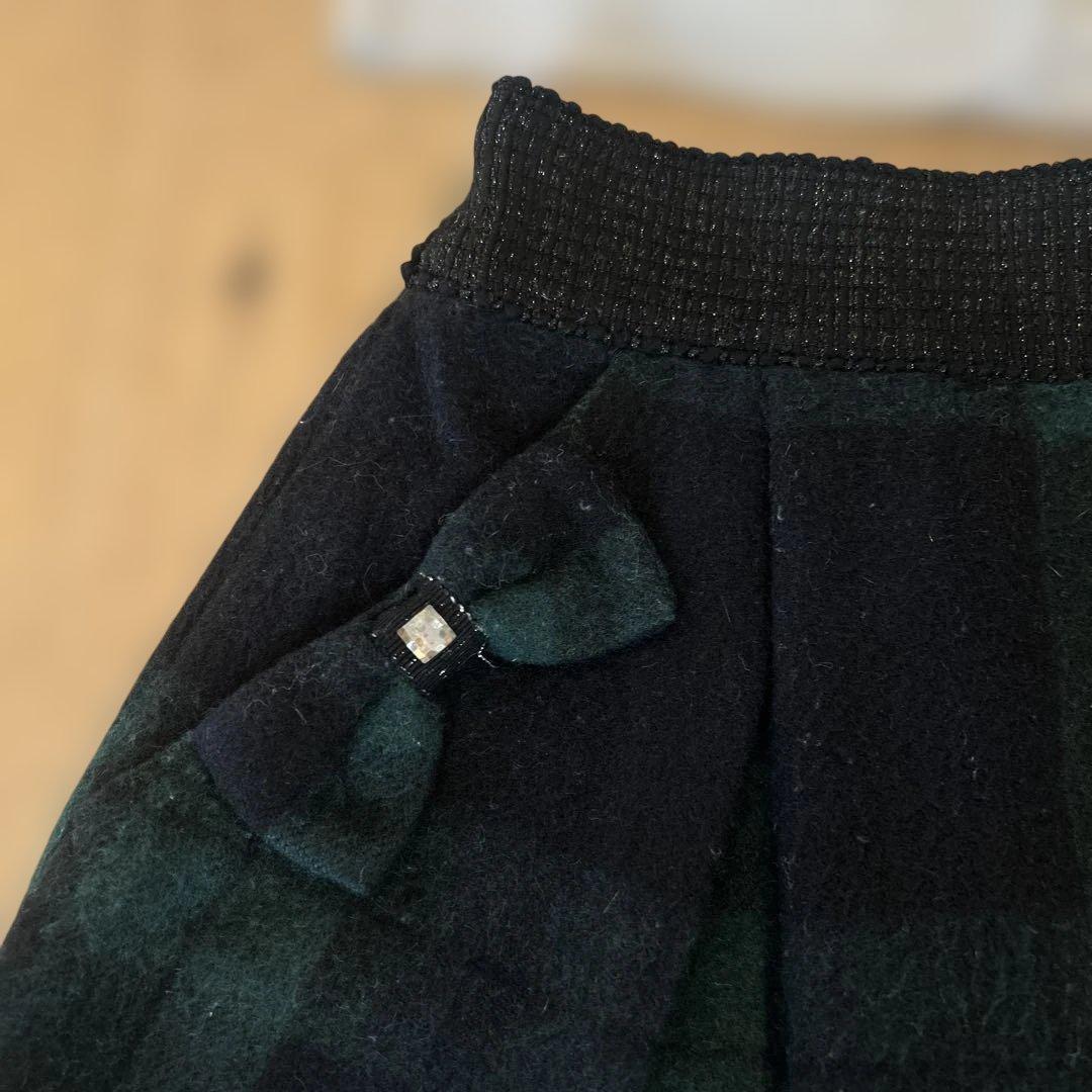 ファミリア　お出かけコーデ　130 女の子　カーディガン　ブラウス　スカート