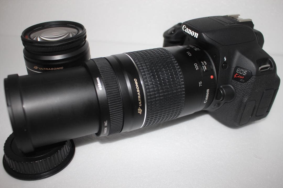 動画対応/キャノン canon kiss x7i 標準&望遠ダブルレンズセット