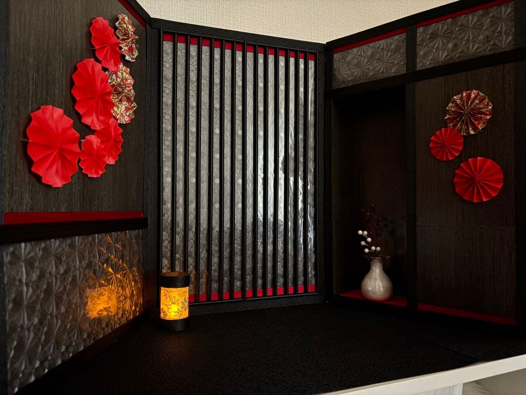 【！即購入OK！】背景ボード/ドールハウス/ミニチュア/和室/ひな祭り/五月人形