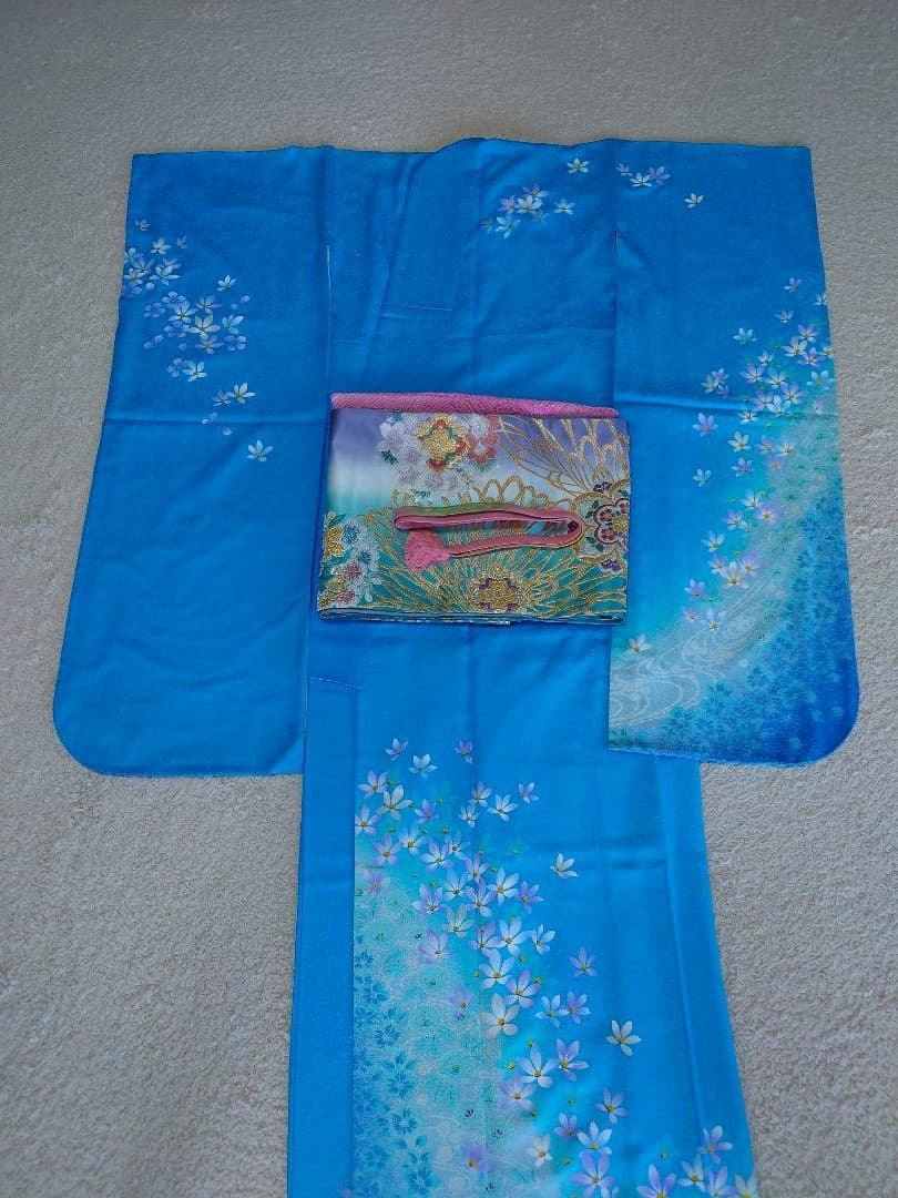 振袖　　振袖セット　綺麗なブルー