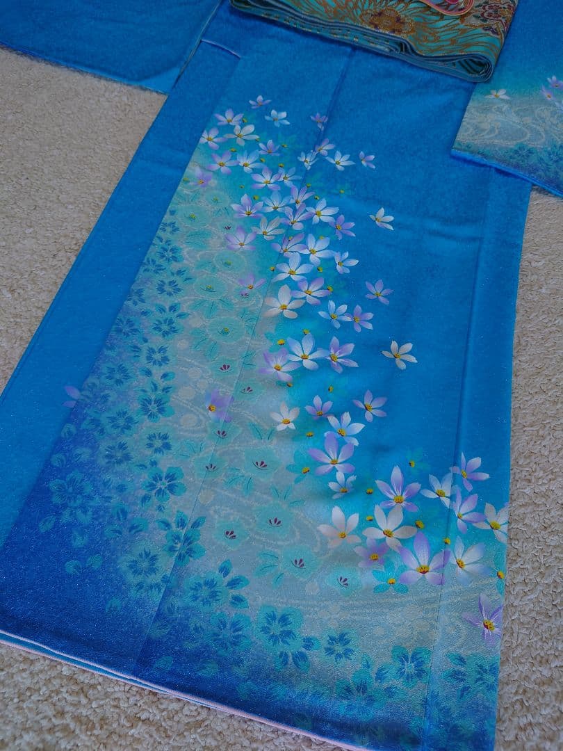 振袖　　振袖セット　綺麗なブルー